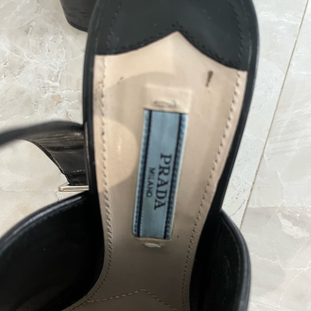 Prada Black Sandals with Modern Architectural Design - Picture 2 of 6